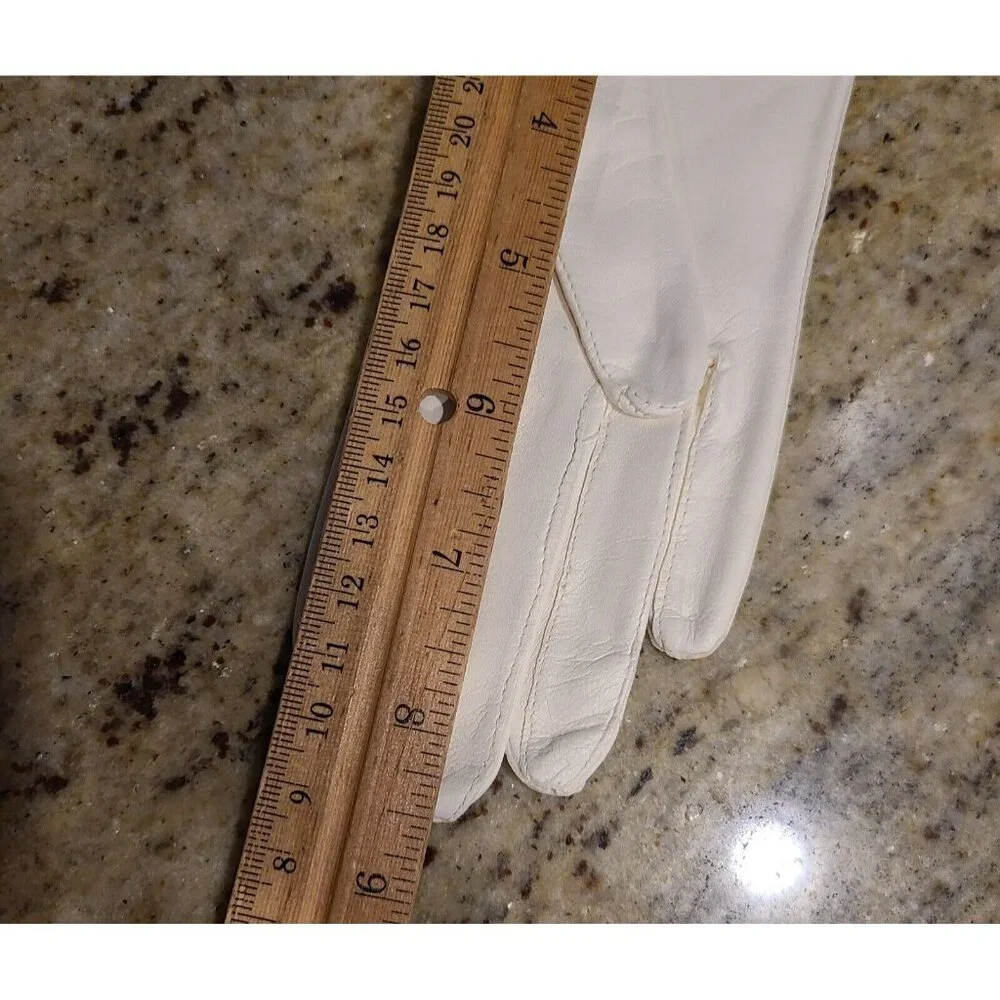 New? Vtg Size S 6.5 White Soft Leather Formal 8.5